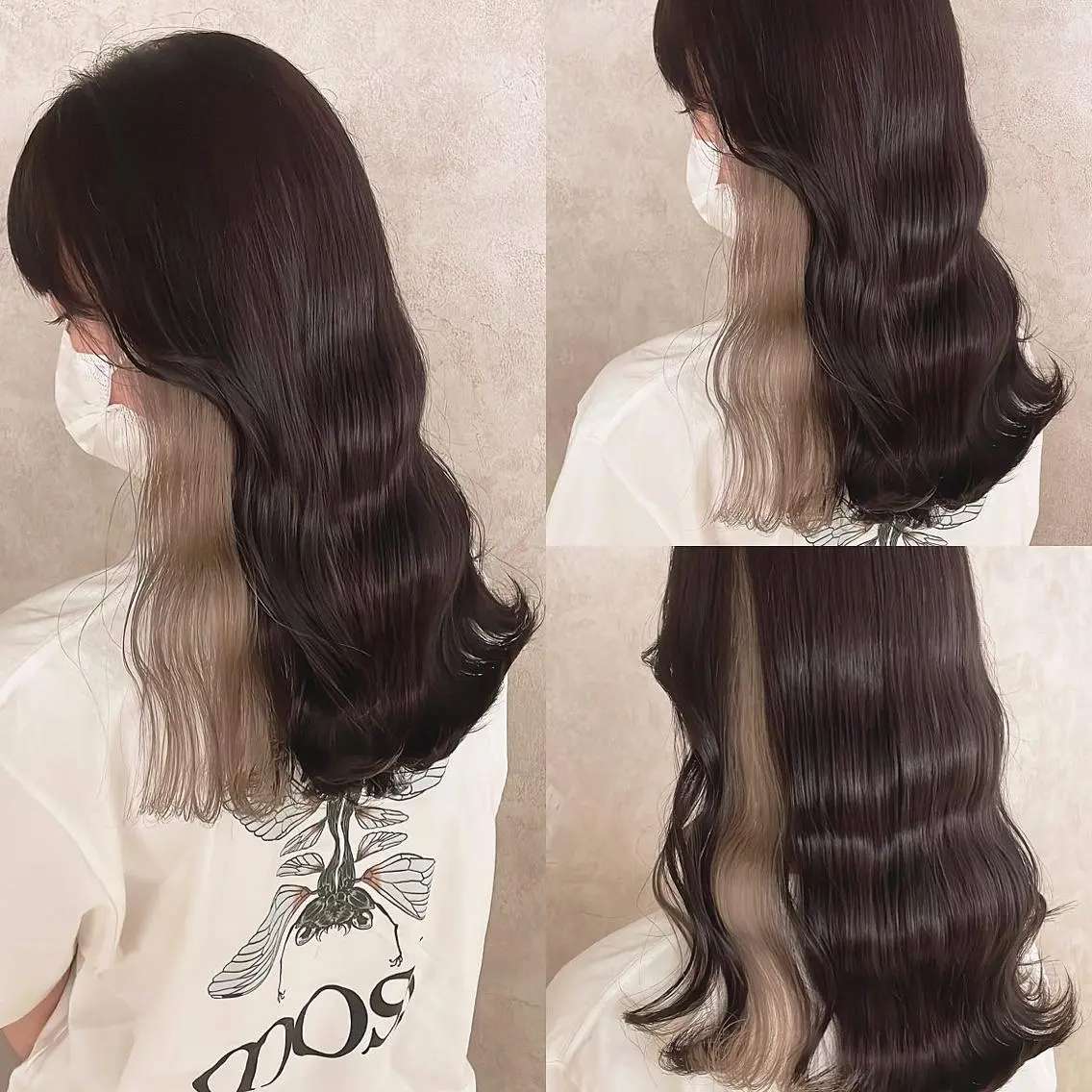 カラー ベージュカラー ブリーチ インナーカラー ヘアカラー トリートメント 渋谷:インナーカラー ／🍒エリカ🍒のヘアスタイル
