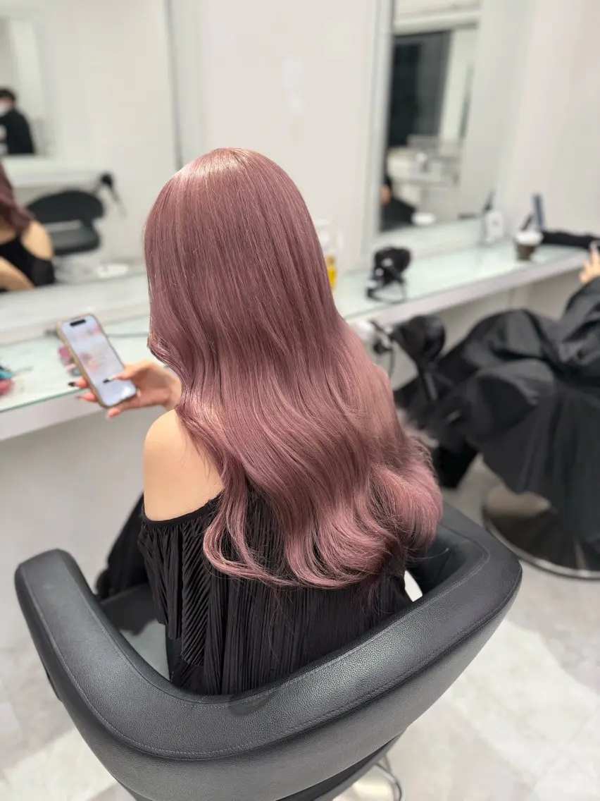 ロング カラー カット ヘアカラー トリートメント ヘアセット 🩷暖色カラー🩷 BONのヘアスタイル