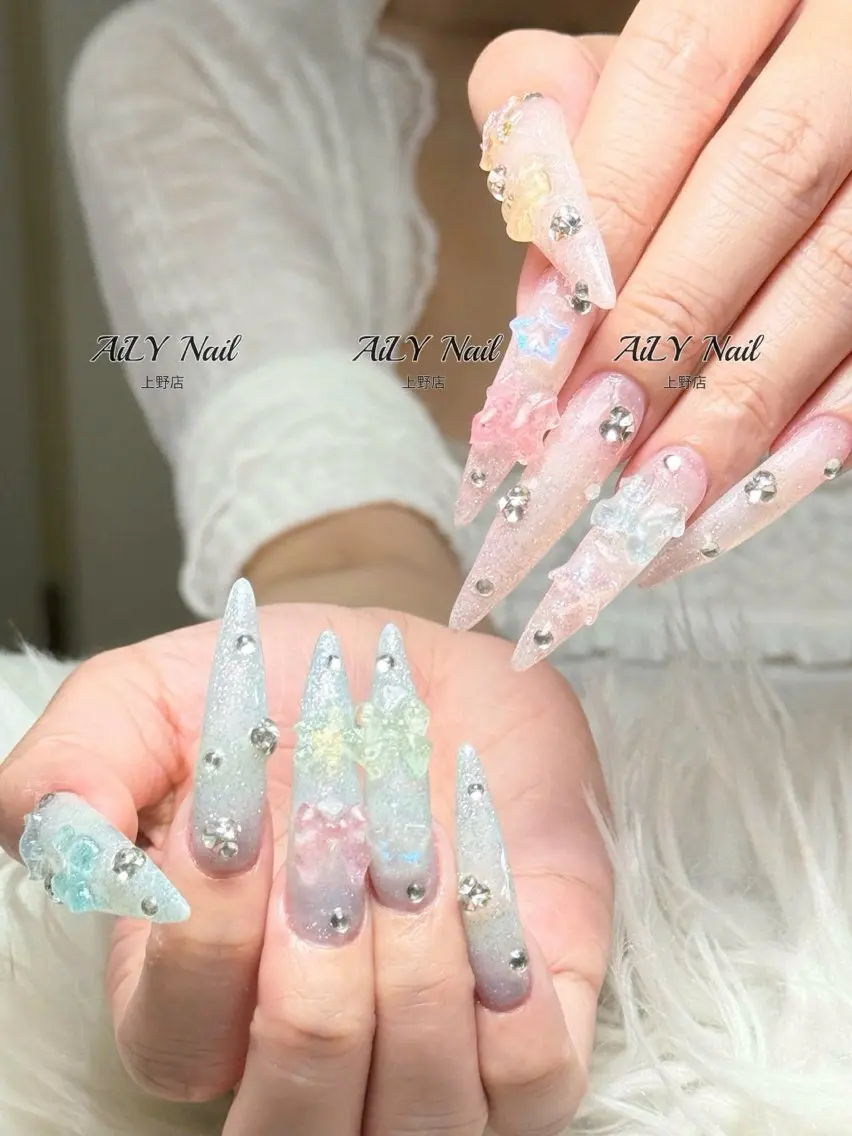 ネイル アートネイル ジェルネイル マグネットネイル ニュアンスネイル シンプルネイル ハンドネイル AiLy Nail 上野店のネイルデザイン