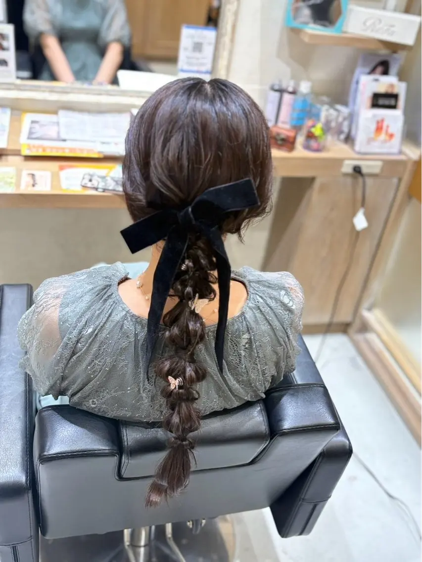 ロング ヘアアレンジ ヘアカラー 🎀ゆづき🌟 透明感/アレンジ💝のヘアスタイル