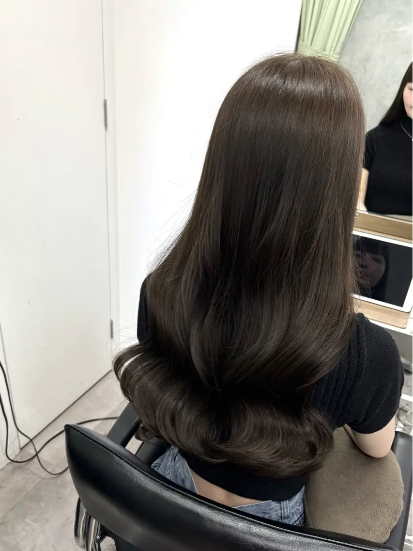 ロング ヘアカラー トリートメント ヘアセット☆ 髪質改善カラー☆まいのヘアスタイル