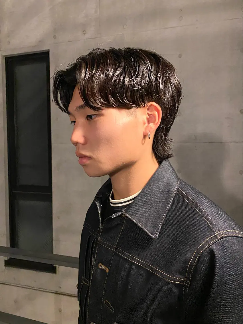 ミディアム パーマ メンズ カット パーマ トリートメント ヘッドスパ おしゃれパーマ メンズ特化/みーまんのヘアスタイル