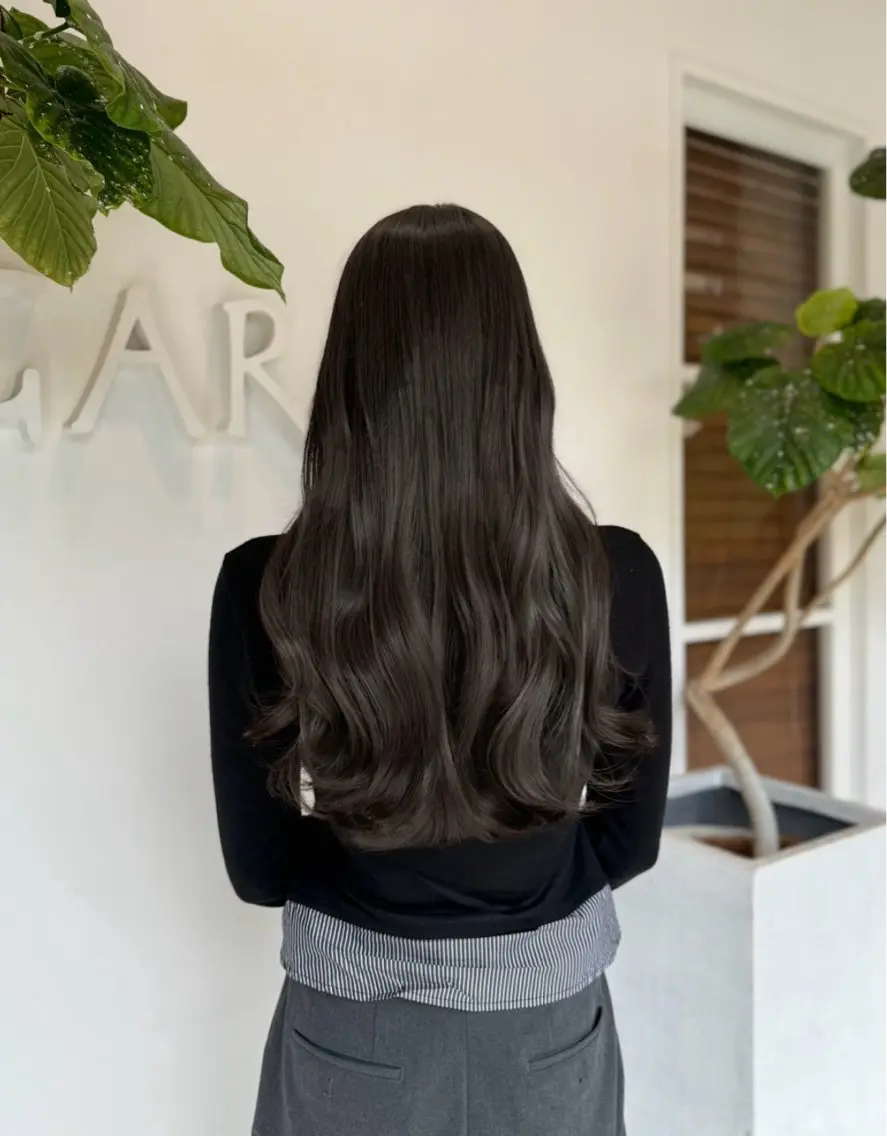 ロング カラー カット 縮毛矯正 トリートメント yuzua/縮毛矯正 /レイヤー/艶カラーのヘアスタイル