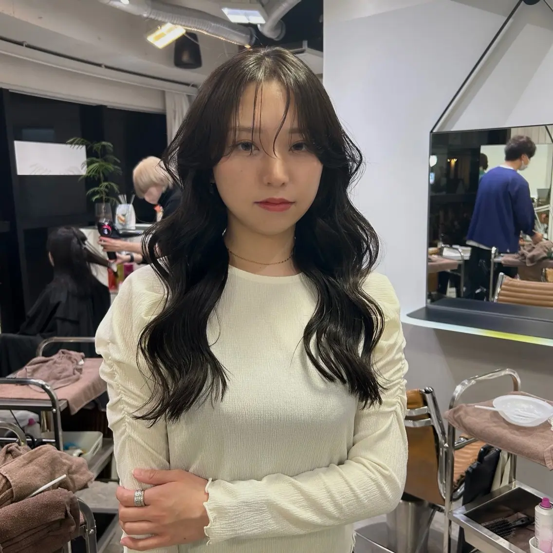 ロング カラー アッシュ アッシュブラウン ブラウンカラー ロング 🧣艶カラー・ヘア セット Chie🧸のヘアスタイル