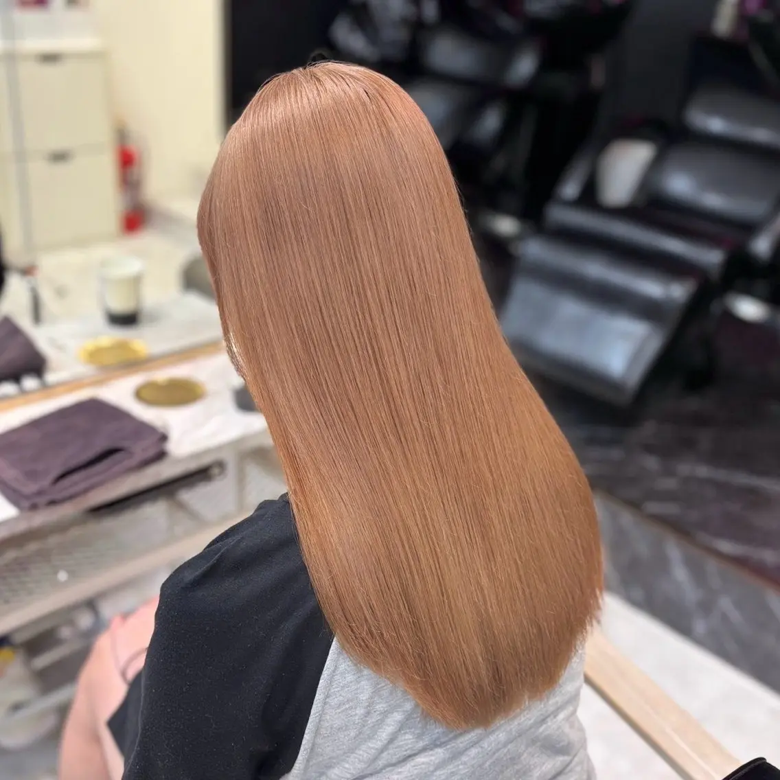 ロング カラー カット ヘアカラー トリートメント ヘアセット 色落ち綺麗🩰ハイ トーン🎀RINKAのヘアスタイル