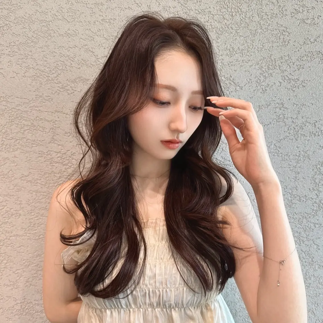 ロング カラー 似合わせカット カット ヘアカラー トリートメント レイヤー/髪質改善 Lond ambreのヘアスタイル