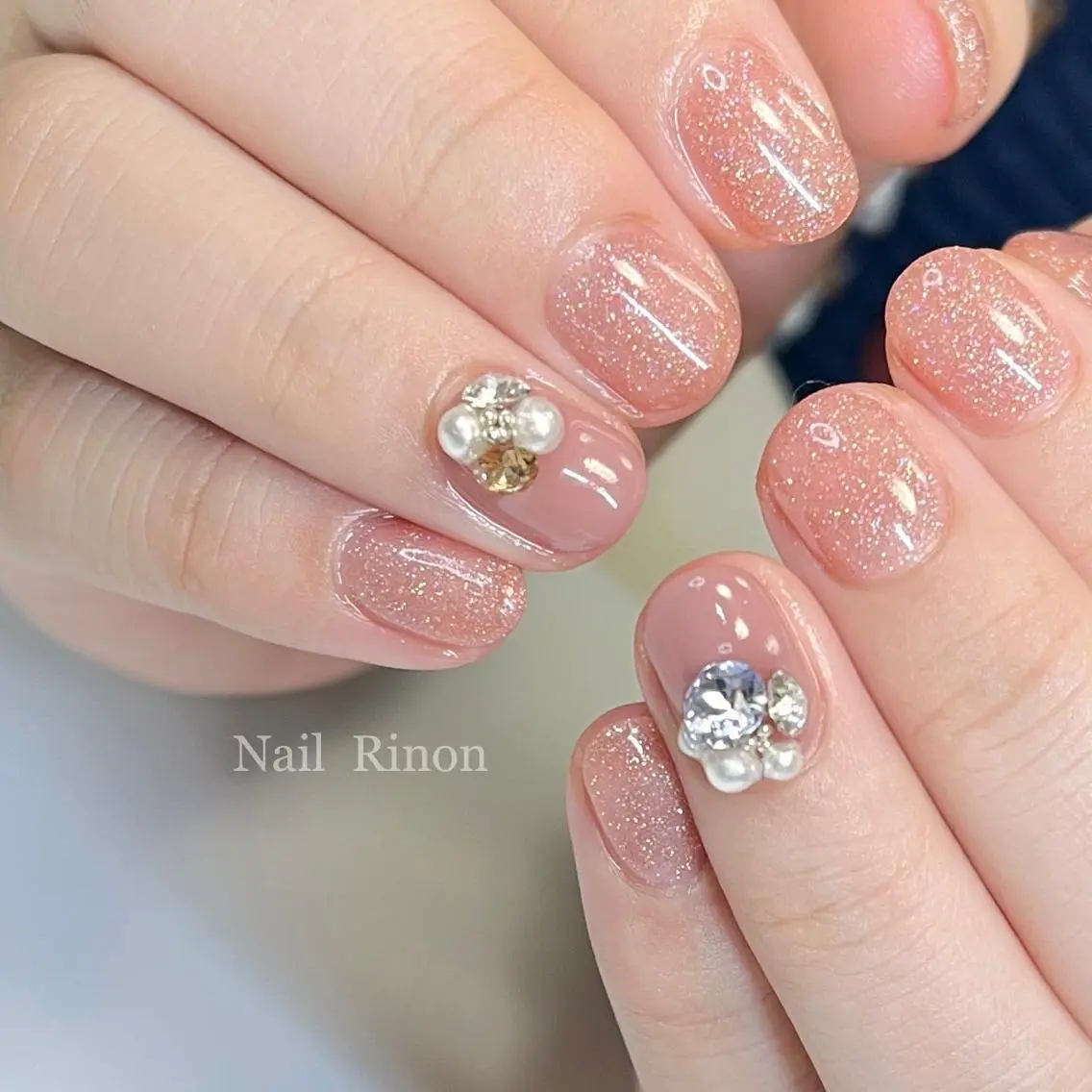 ネイル キラキラネイル ラメ(グリッター) ハンドネイル Nail Rinonのネイルデザイン