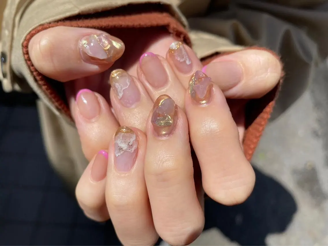 ネイル フットネイル フレンチネイル ミラーネイル ニュアンスネイル 夏ネイル ハンドネイル 【Chéri.】 MIORIのネイルデザイン