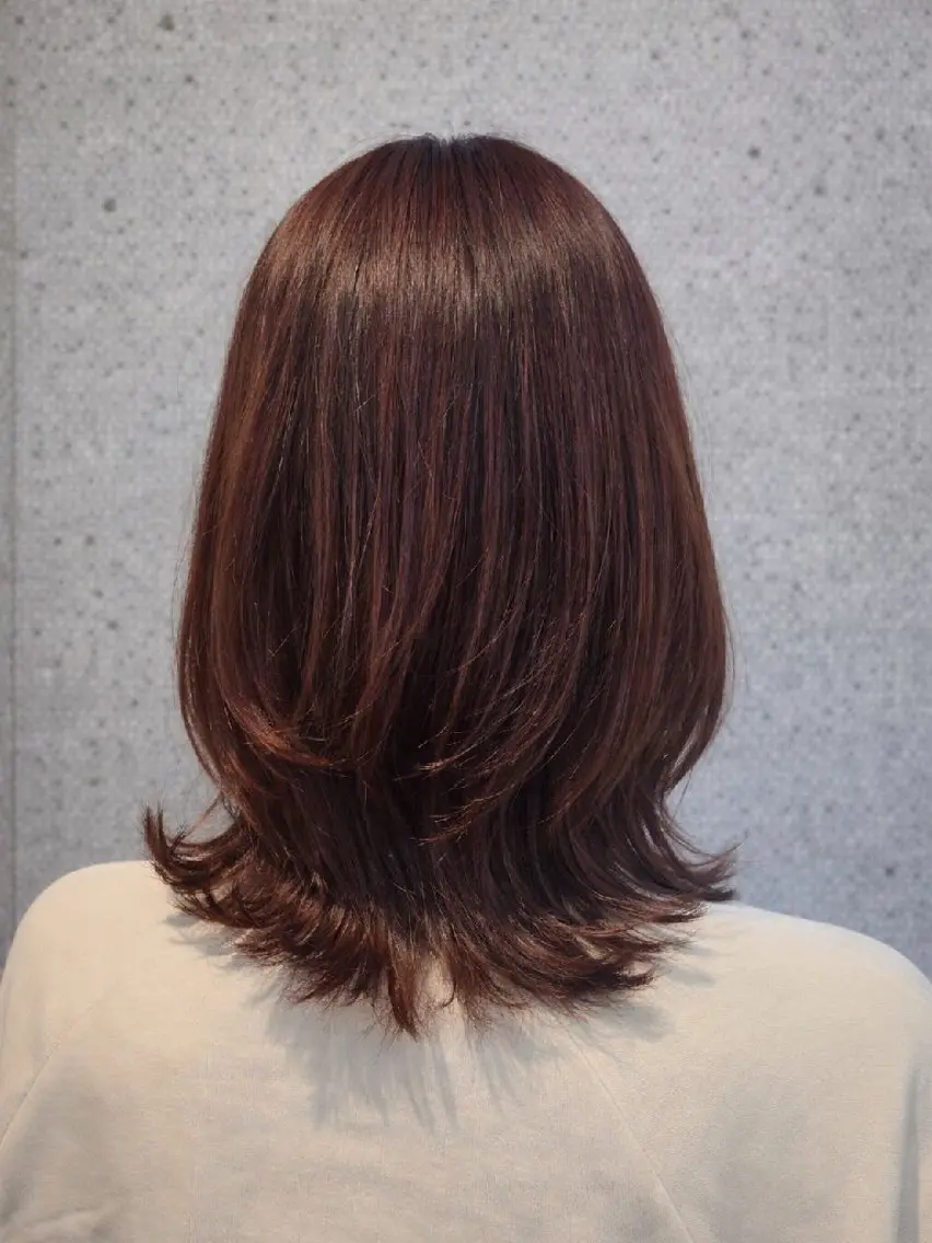 ミディアム カラー ウルフカット カット ヘアカラー トリートメント terra✂️川嶋 大輔のヘアスタイル