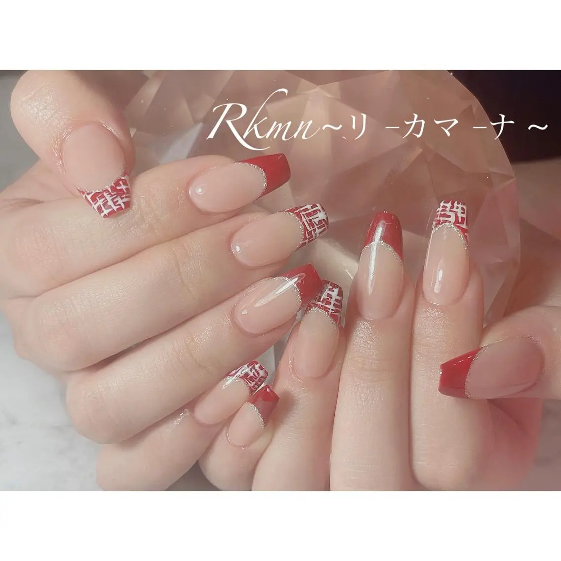 ネイル アートネイル フレンチネイル 春ネイル ツイードネイル ハンドネイル フットネイル ハンドケア Rkmn ~リ-カマ-ナ~のネイルデザイン