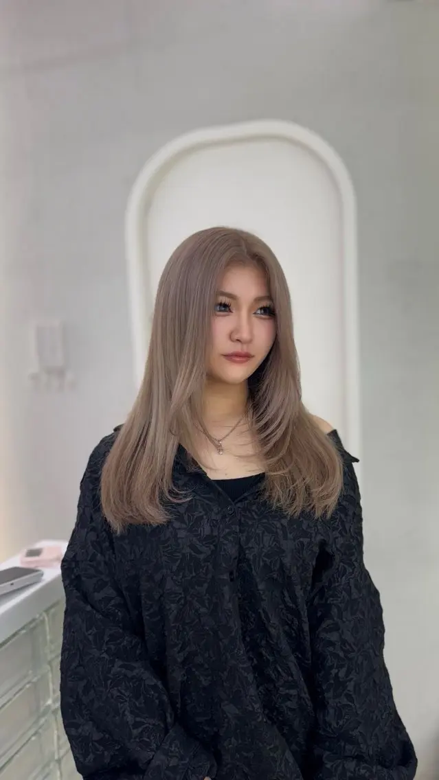 カラー ヘアカラー トリートメント ヘアセット ANN GAGA 心斎橋/ハイトーンのヘアスタイル
