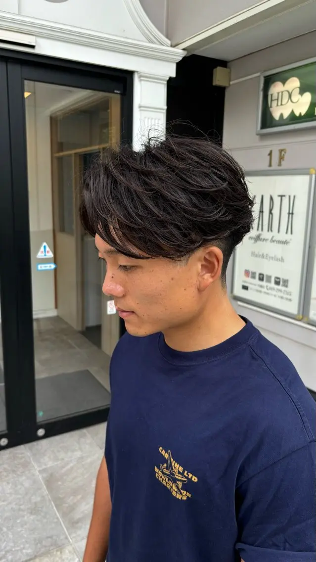 メンズ カット パーマ 土屋 風雅のヘアスタイル