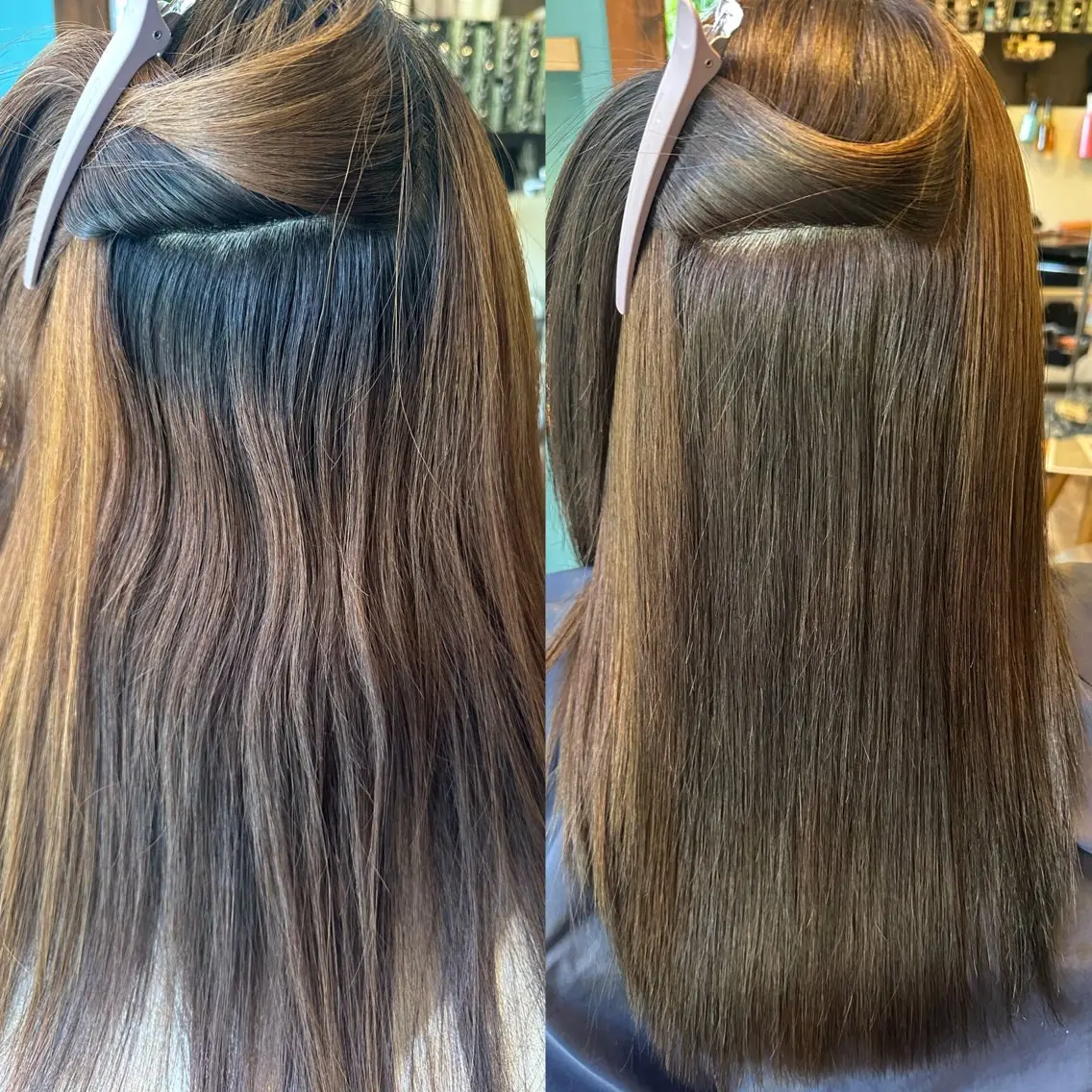 セミロング 縮毛矯正 安達 望のヘアスタイル