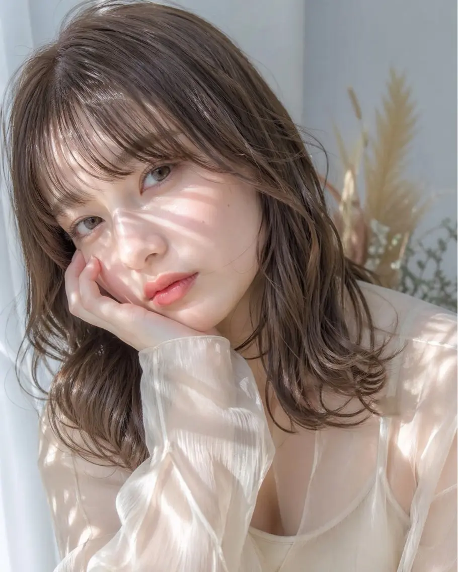 ミディアム ヘアカラー LOVESTOIKE 井上つぐみ/透明感のヘアスタイル