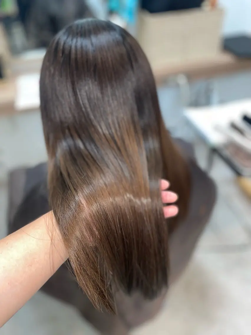 ロング 髪質改善 葭葉 久美子のヘアスタイル