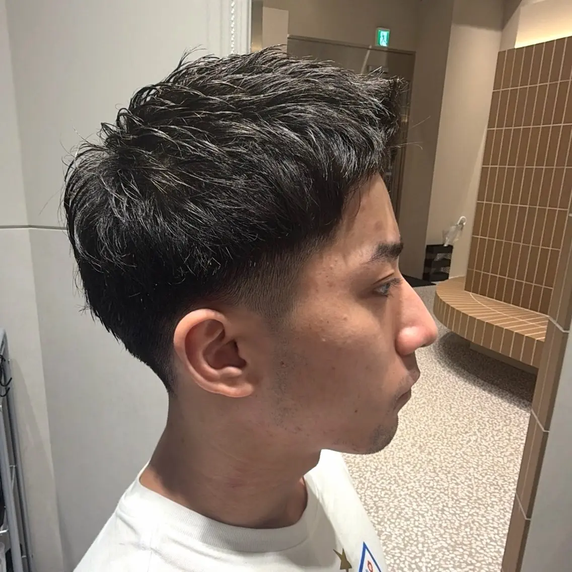 ショート メンズ カット ヘッドスパ ヘアセット 新宿メンズカット/ パーマ/岩田進一のヘアスタイル
