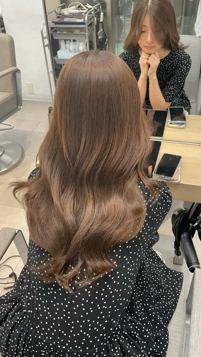 セミロング カラー 髪質改善 ✨髪質改善✨美髪 矯正🫧小泉のヘアスタイル