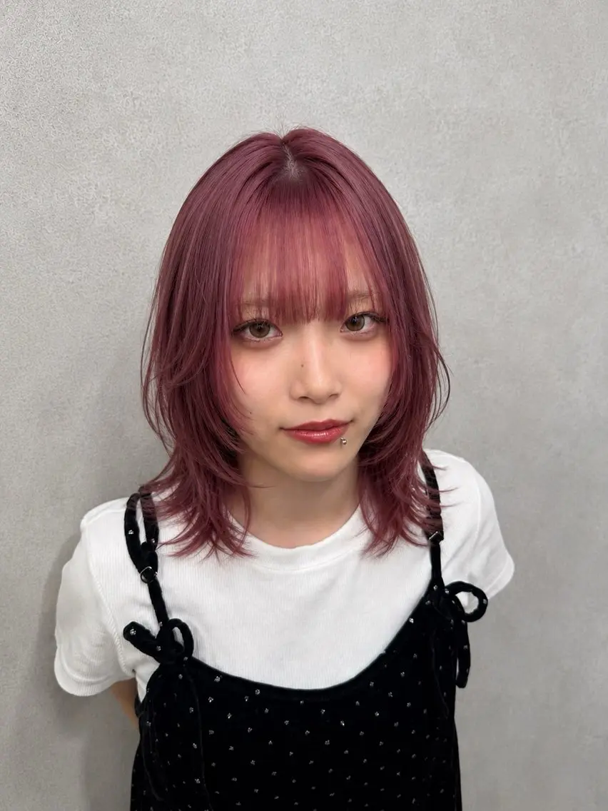 ミディアム カラー ヘアカラー 久保泰都/ ダブルカラー/大宮のヘアスタイル