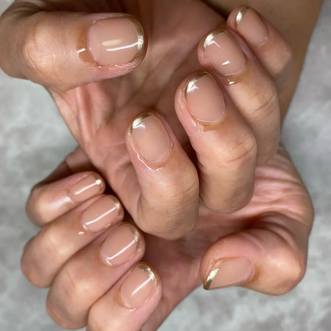 ネイル フレンチネイル ミラーネイル lulularico aiのネイルデザイン