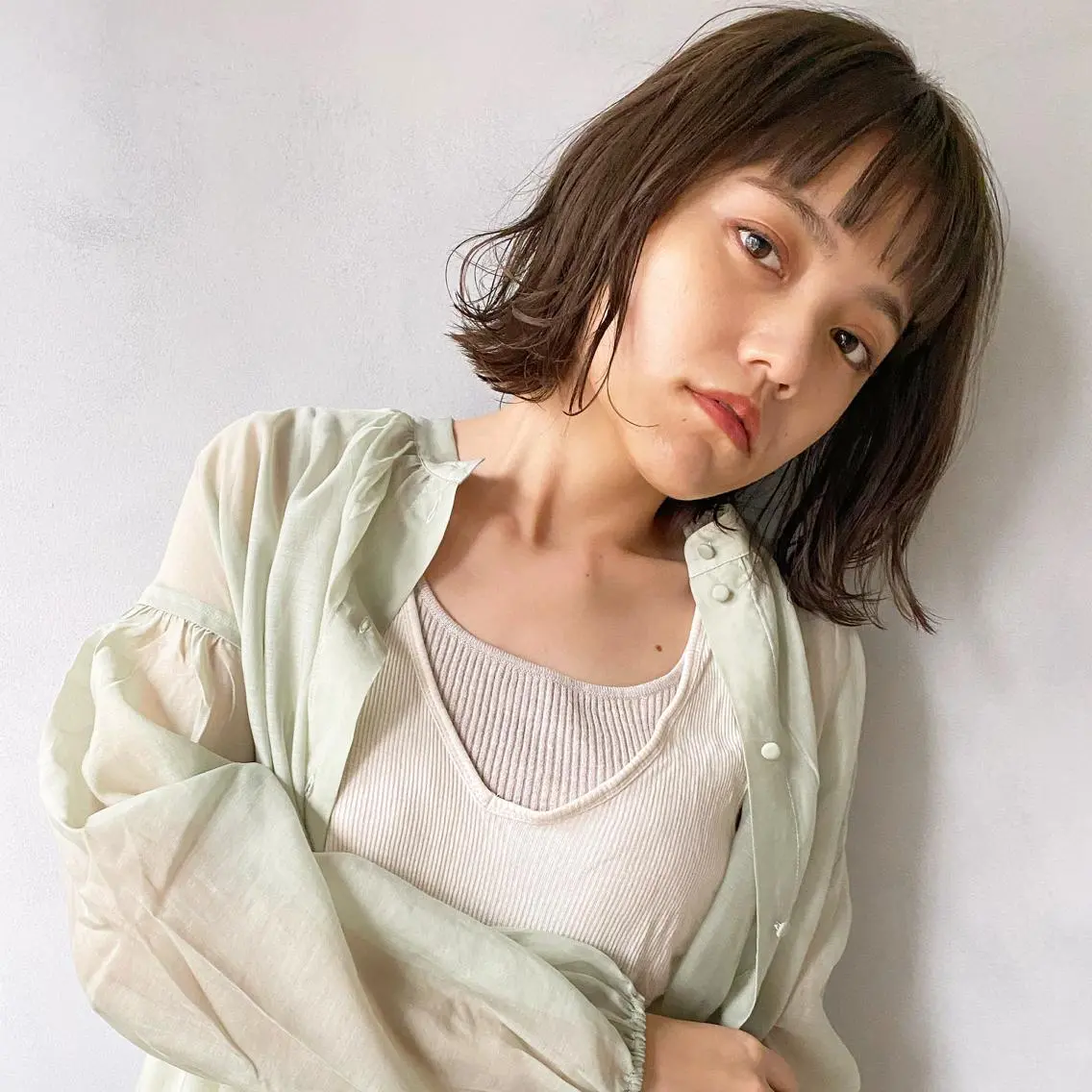 ミディアム カラー パーマ ヘアアレンジ ボブ インナーカラー/ KANAのヘアスタイル