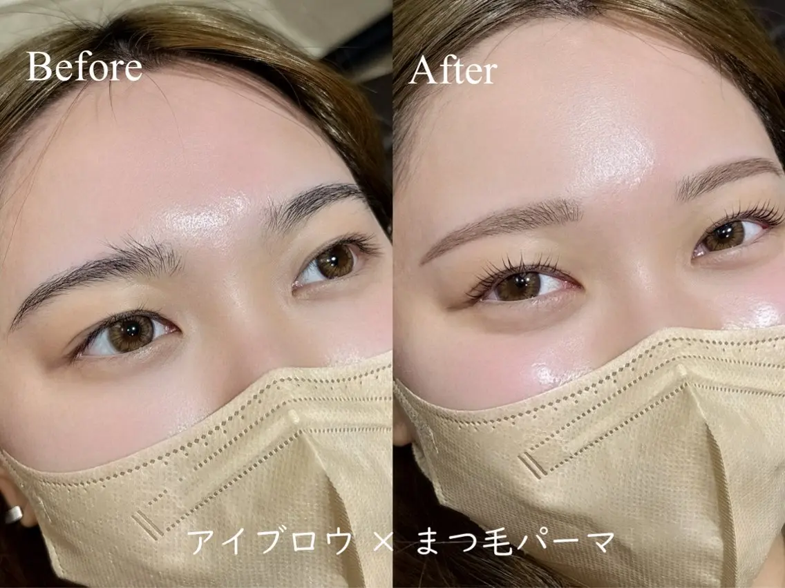 マツエク・マツパ 一重×まつ毛パーマ ening nazukiの眉毛・アイブロウイメージ