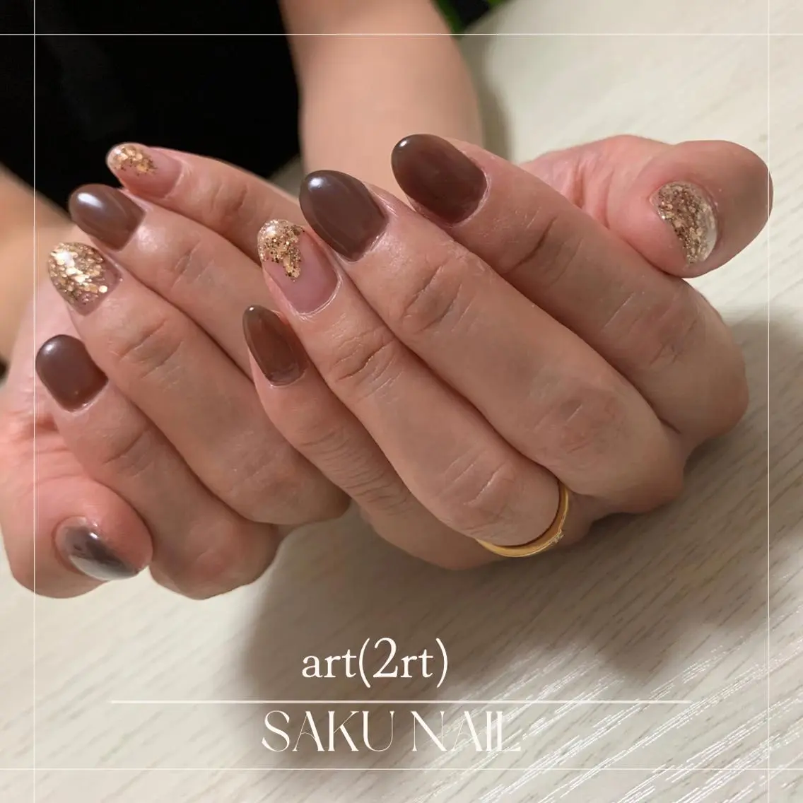 ネイル ワンカラーネイル SAKU nail 作島茜のネイルデザイン