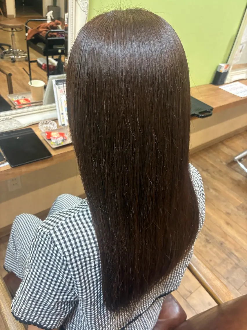 ロング カラー ブラウンカラー ココアブラウン ヘアカラー 山本 しおんのヘアスタイル