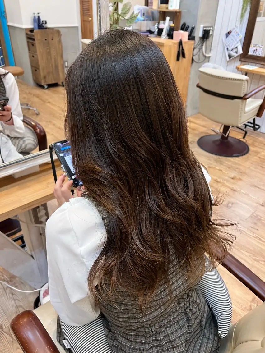 ロング 韓国風ヘア 🪩格安モデル 募集中🪩モエ🪩のヘアスタイル