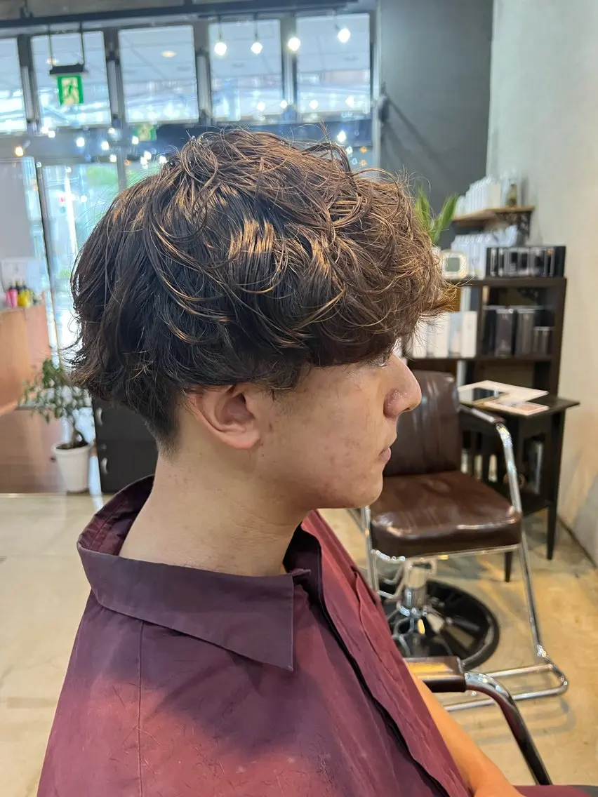 パーマ メンズ メンズパーマ 波巻きパーマ スパイラルパーマ Men's NAM 八角のヘアスタイル