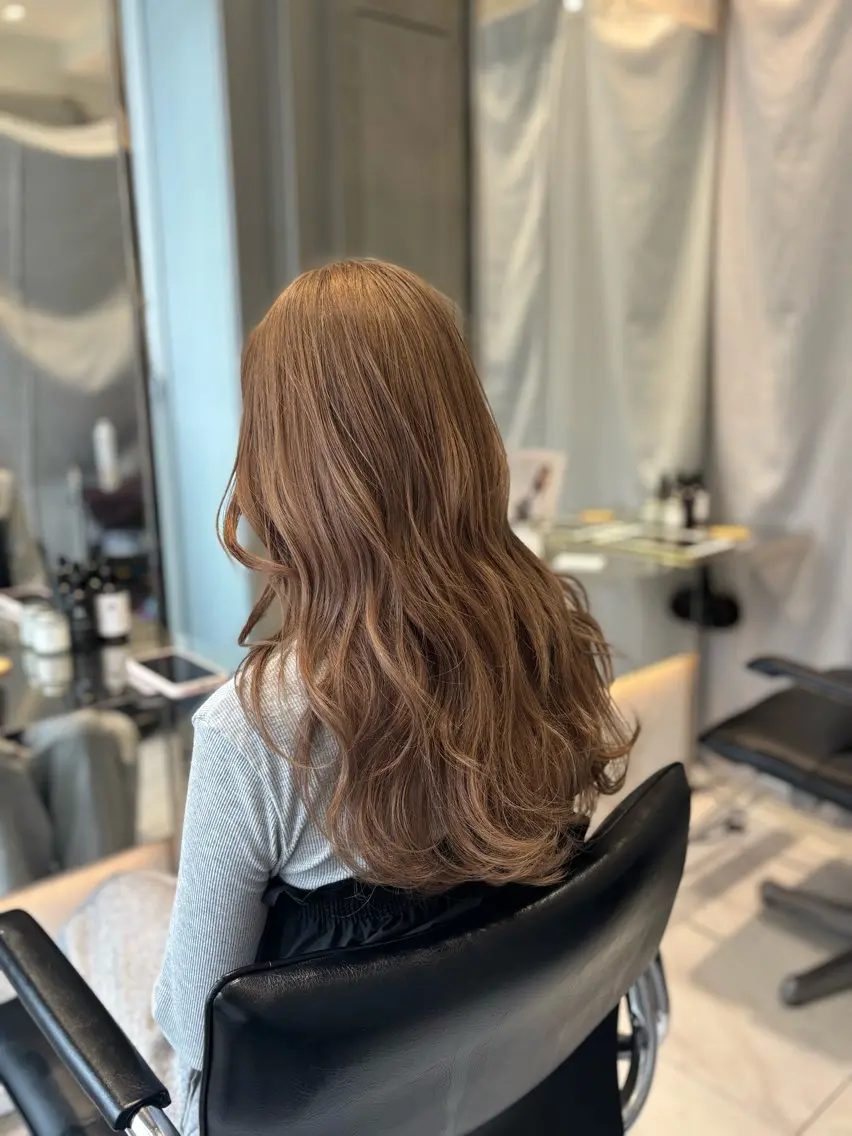 ロング カラー ヘアアレンジ ヘアカラー トリートメント ヘアセット 似合わせカットカラー 💎モエのヘアスタイル