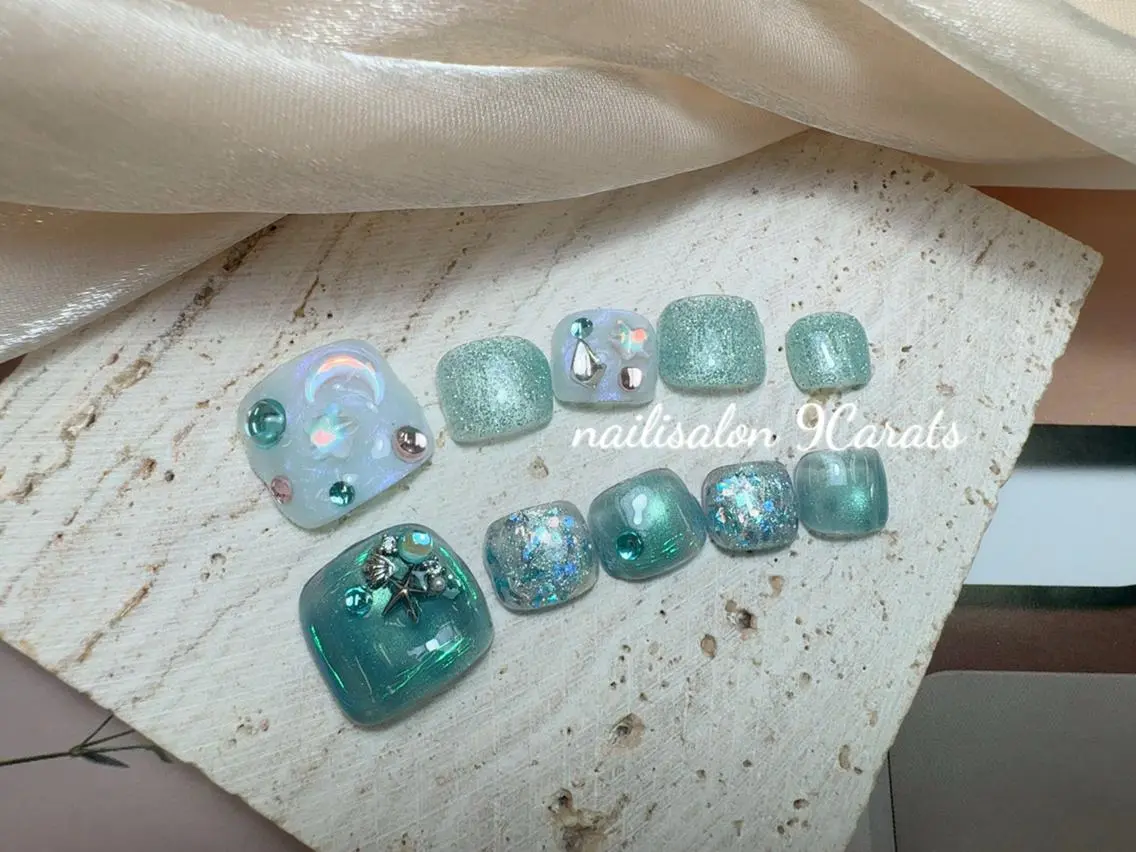ネイル 💜ワンホンネイル ナインカラット💎のネイルデザイン
