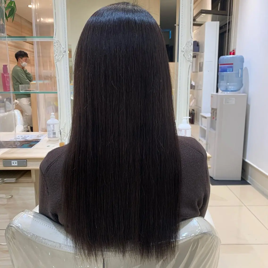 カラー パーマ 韓国風🌷✨ 守屋紗希のヘアスタイル
