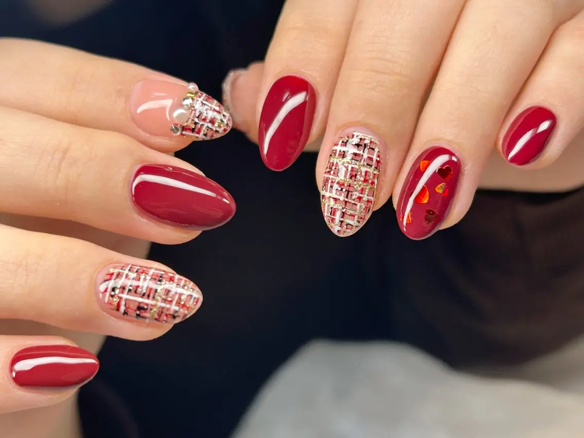 ネイル アートネイル チークネイル 成人式 入学式 長さ出し ハンドネイル Lino Nailのネイルデザイン