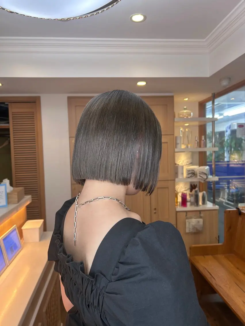 ショート 切りっぱなしボブ ボブ LUXBE江坂駅1分 /アンバーのヘアスタイル