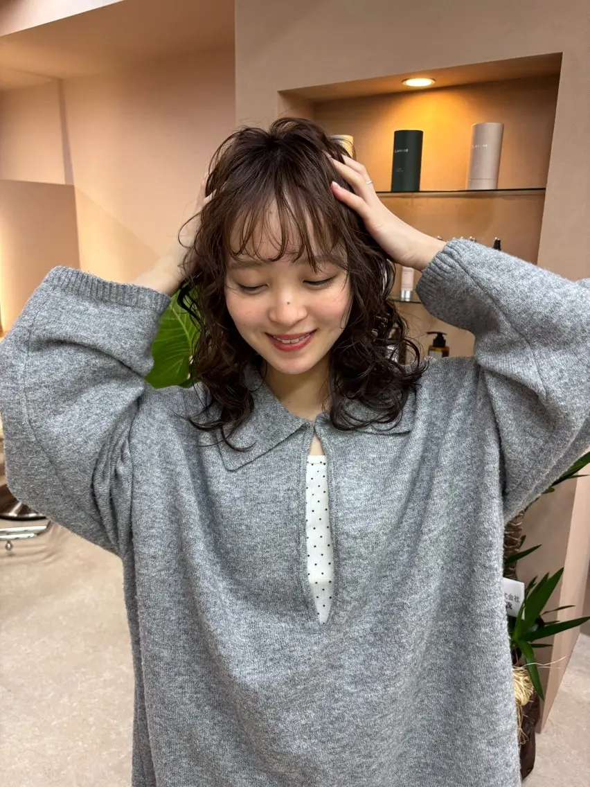 セミロング カット パーマ ROCCO east / りんなのヘアスタイル