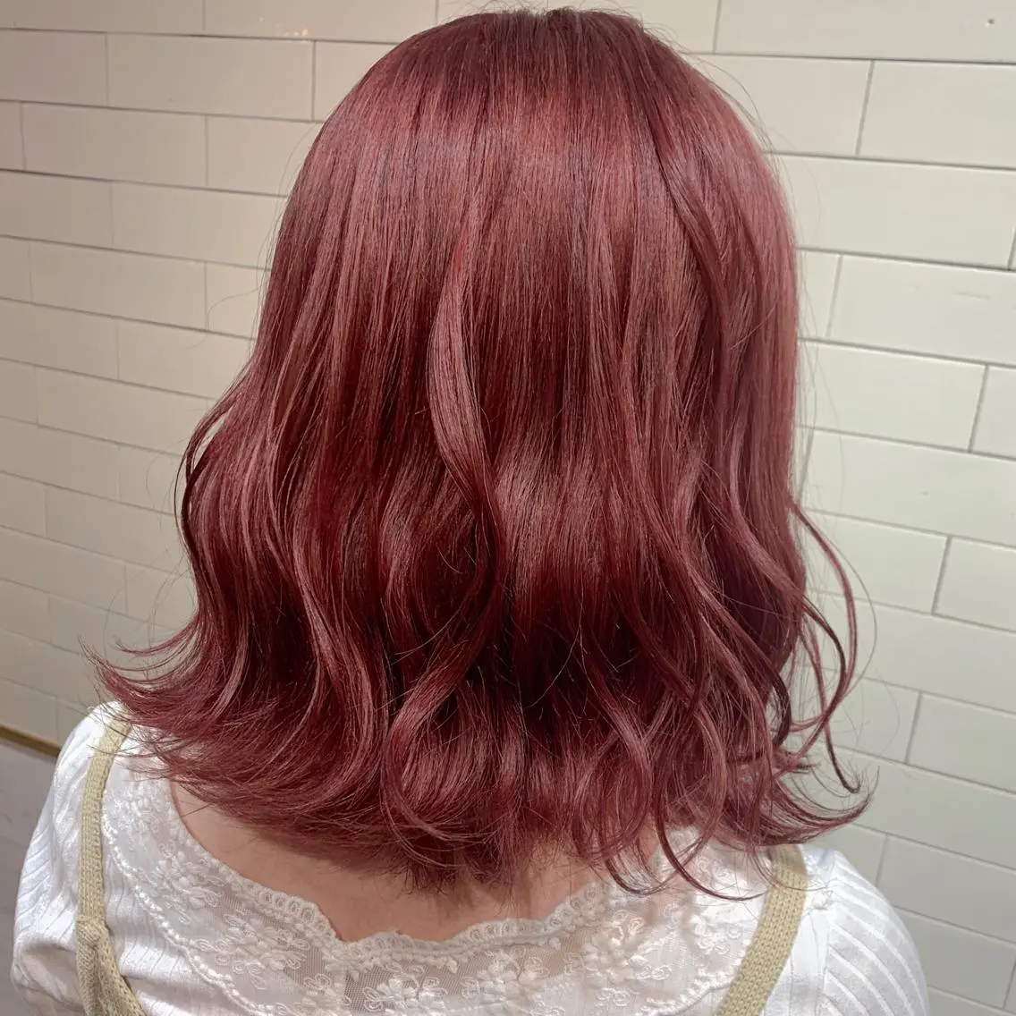 ミディアム カラー ブリーチ ピンクカラー 🦋レイヤーカット ミドリカワ🦋のヘアスタイル