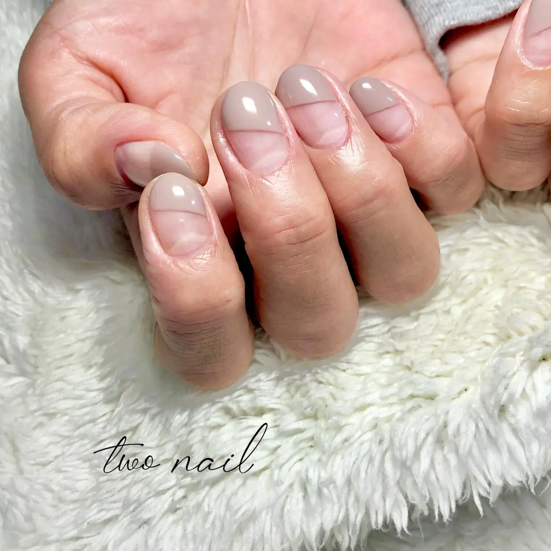 ネイル アートネイル フットネイル ハート ニュアンスネイル ホワイト two nailのネイルデザイン