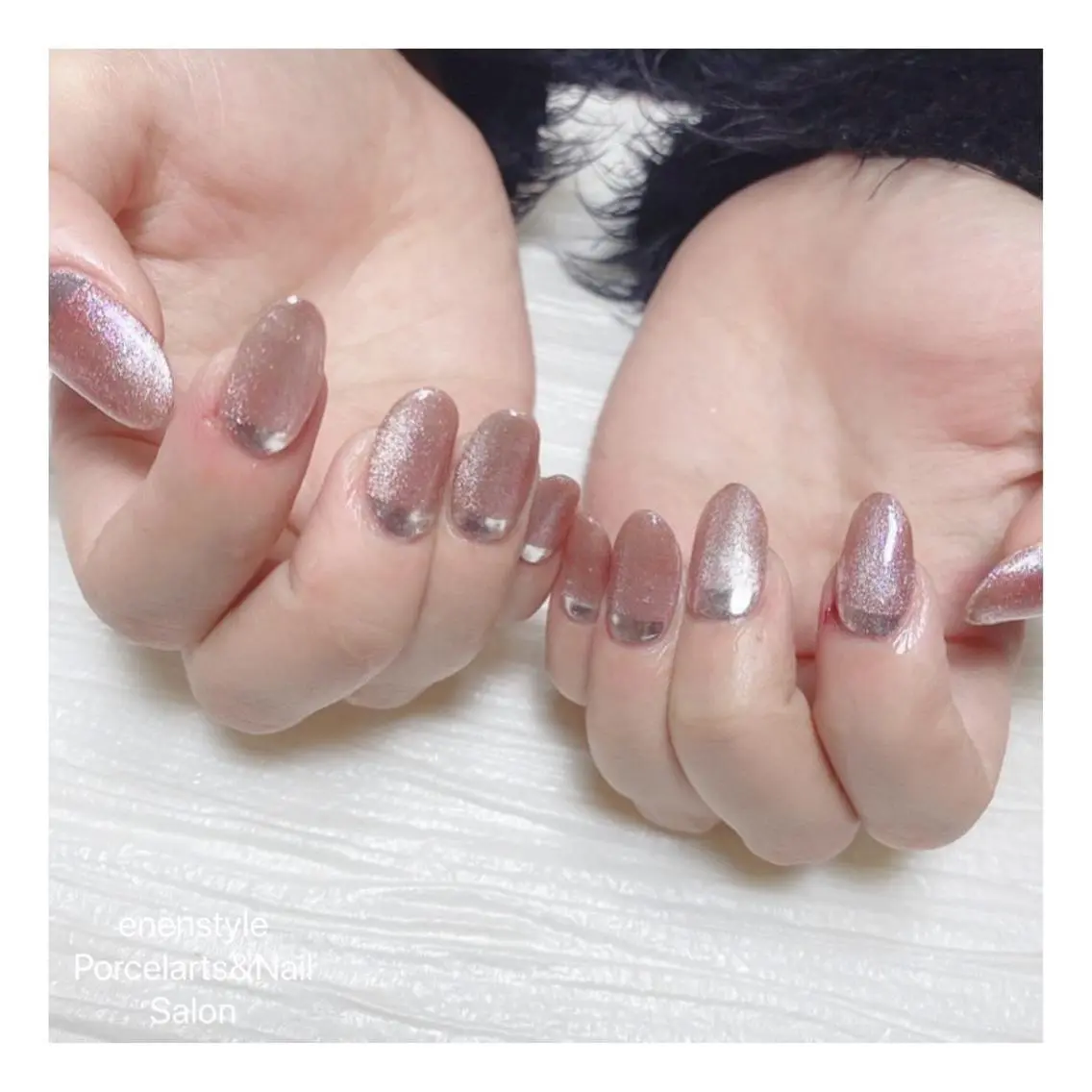 ミディアム ネイル ハンドネイル 🐾enen style 🐾のネイルデザイン