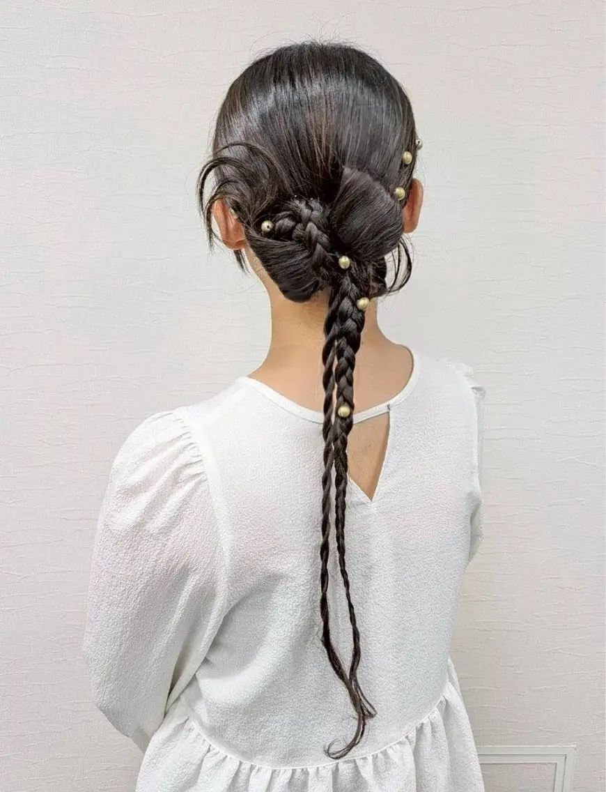 ロング 韓国風ヘア ヘアセット YUMEYAKATA 五条店のヘアスタイル