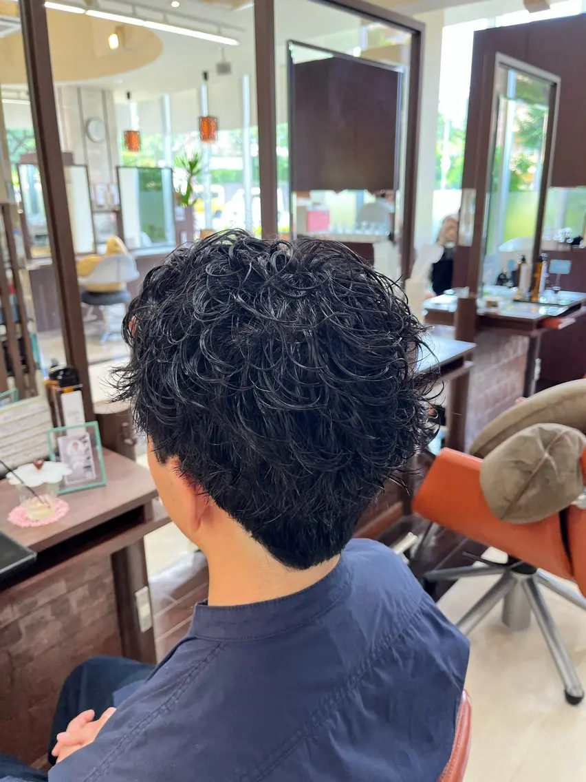 ショート パーマ メンズ メンズパーマ ショートヘア 🧊メンズ特化🧊 高木航希のヘアスタイル
