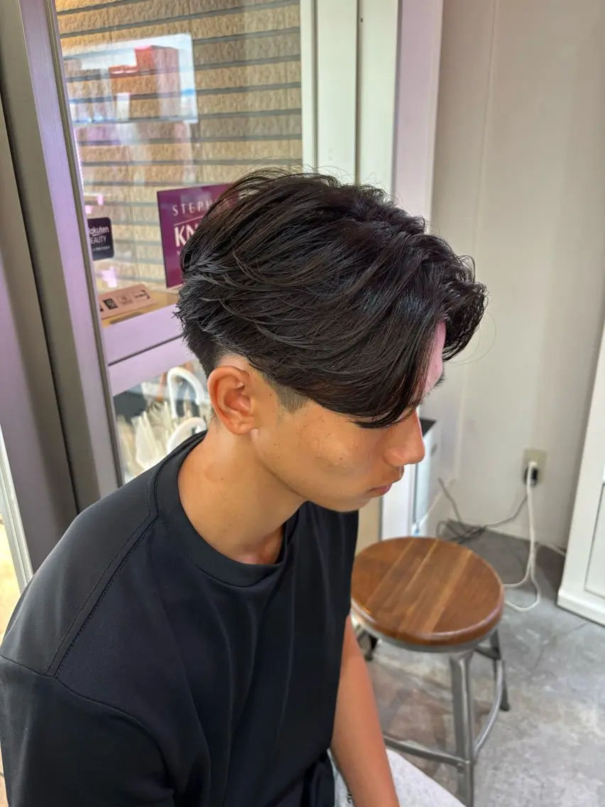 【セット苦手、朝を楽にしたい人必見🔥】2名様限定✨️メンズカット➕ニュアンスパーマ💎#韓国風ヘア#フェザー#カルマの写真