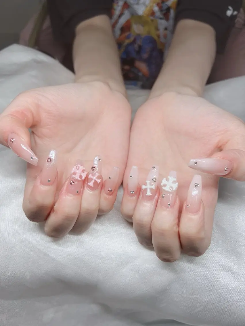 ネイル 長さ出し グラデーション キラキラネイル マグネットネイル ニュアンスネイル Lee Nails チップ長さだし専門店のネイルデザイン