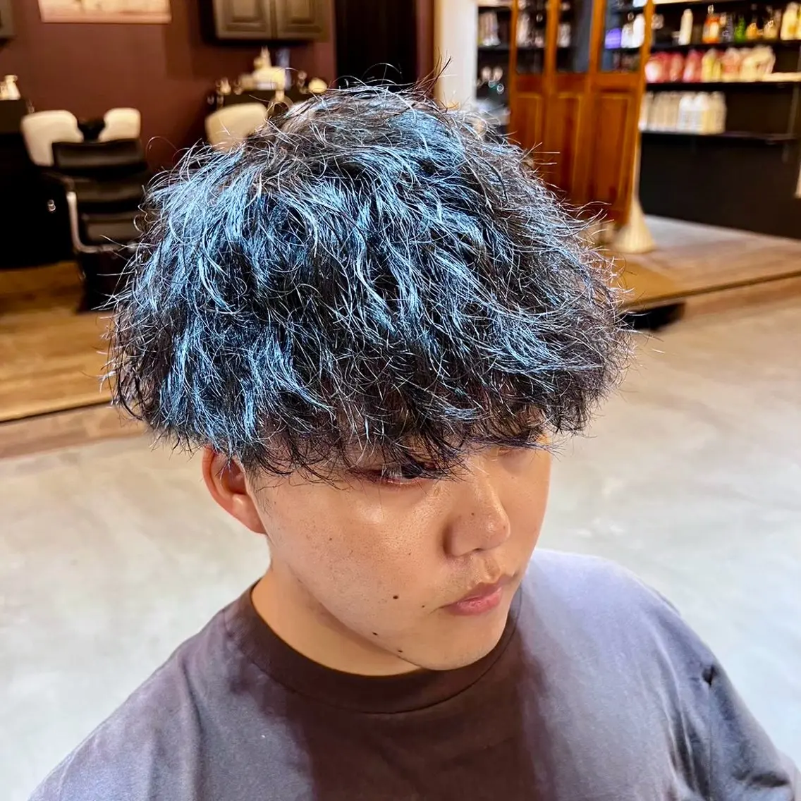 ショート パーマ メンズ シャドウ ツイスパ ニュアンスおがたのヘアスタイル