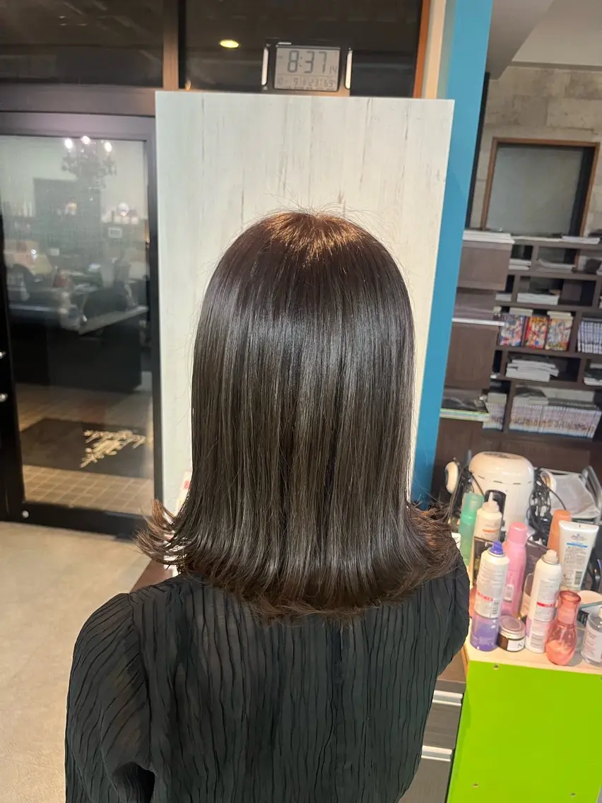 ミディアム ヘアカラー 喜多 佐和のヘアスタイル