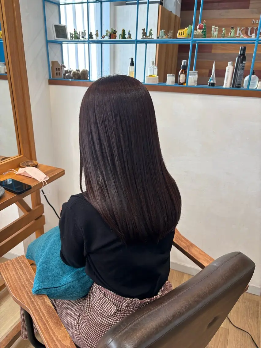 ロング カラー グレージュ 髪質改善 トリートメント RINNO🌷透明感 カラー/髪質改善のヘアスタイル