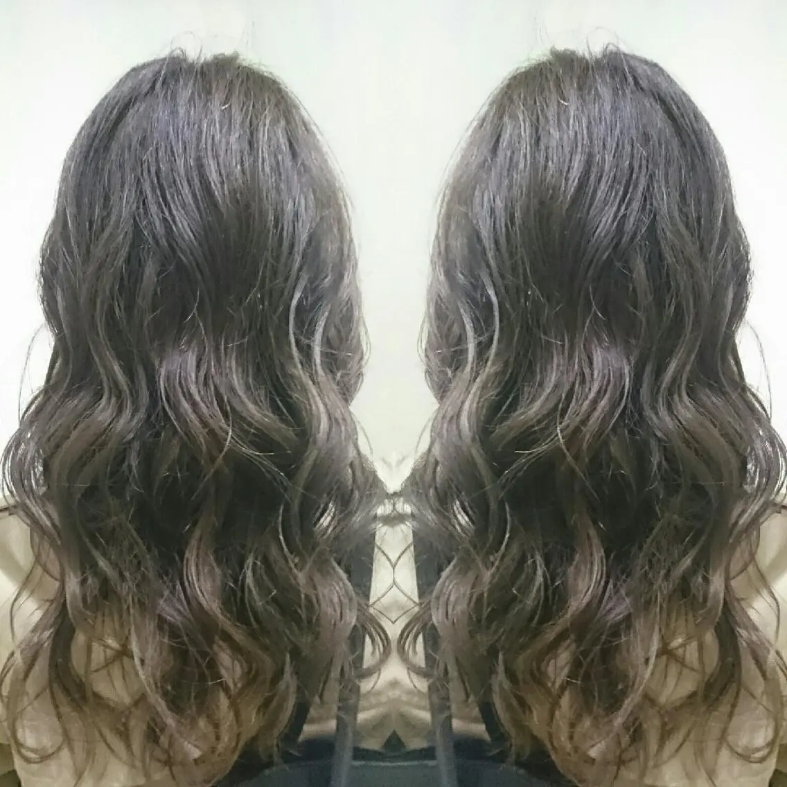 カラー セミロング マツエク・マツパ グレージュ イルミナカラー センター南 SEIJIのヘアスタイル