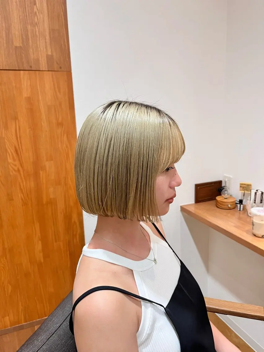 ミディアム ボブ レイヤーカット 阿部 楓のヘアスタイル