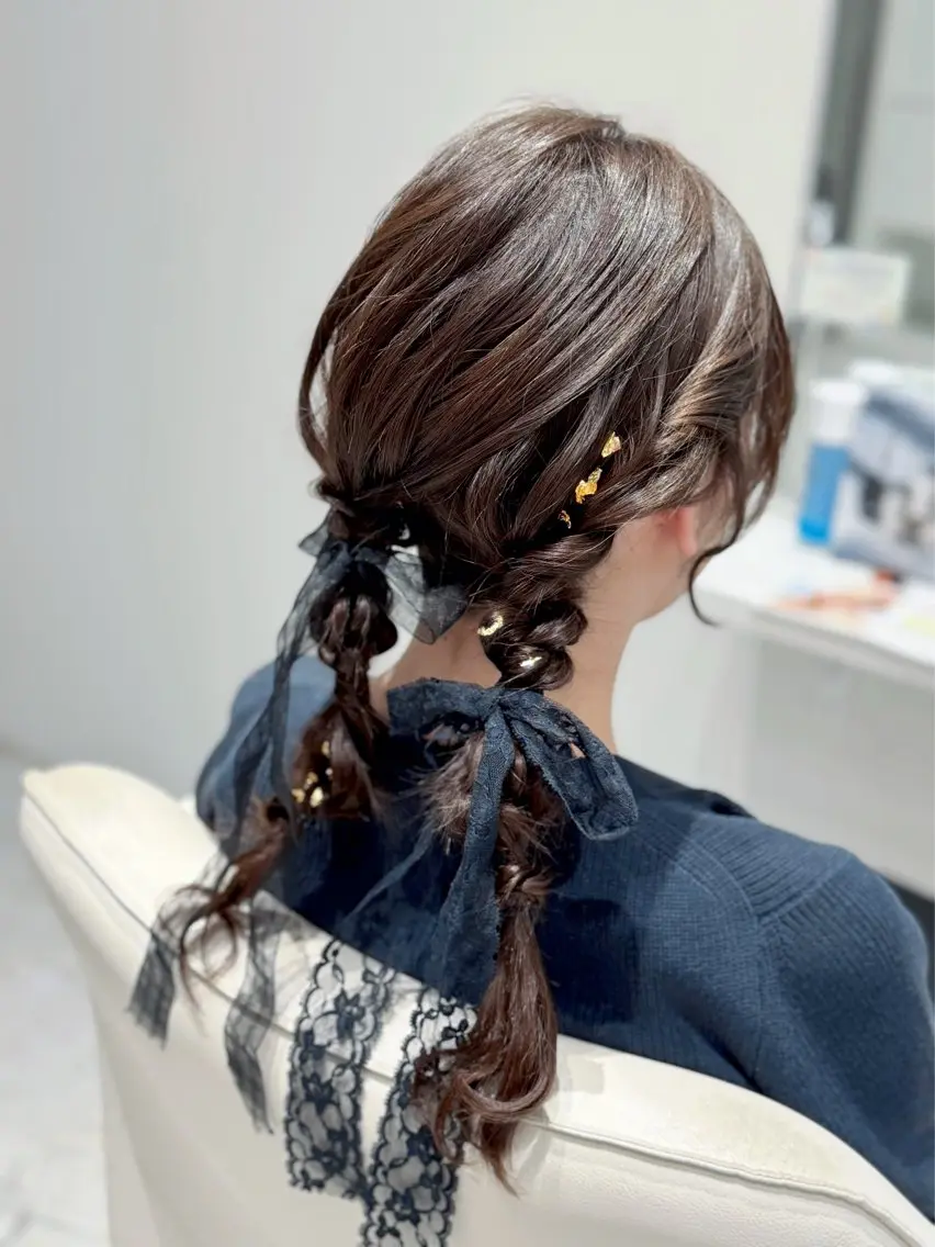 ヘアアレンジ ヘアセット 清川 椿咲のネイルデザイン