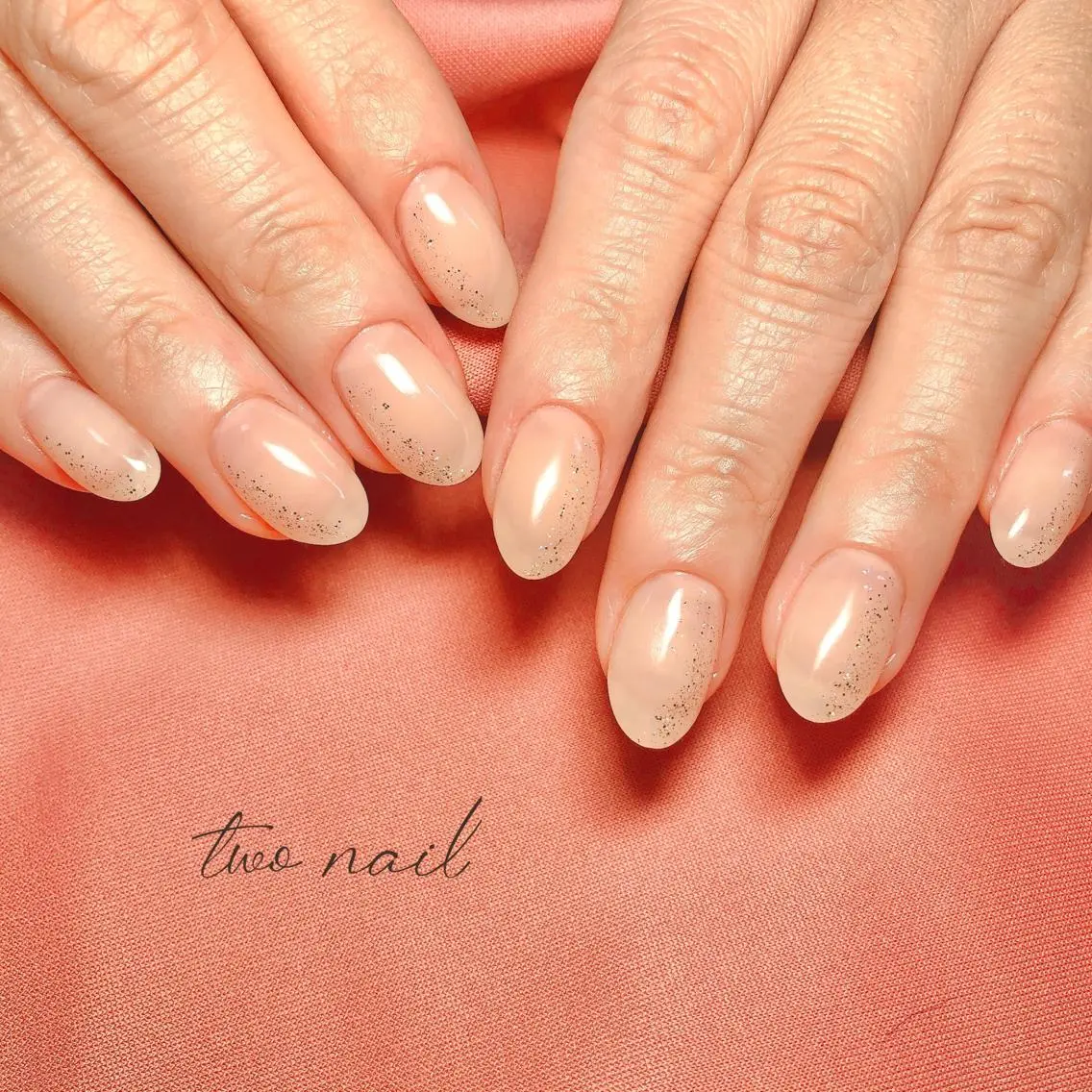 ネイル アートネイル フットネイル ハート ニュアンスネイル ホワイト ハンドネイル two nailのネイルデザイン