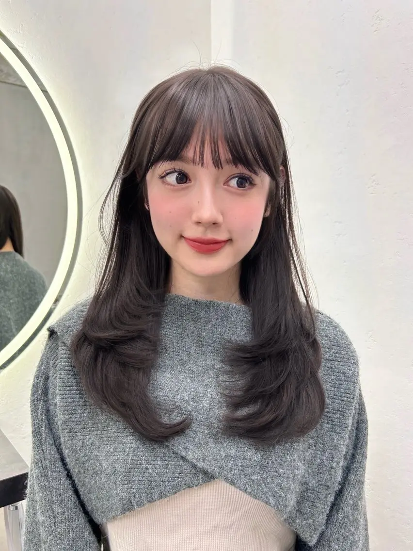 ロング ヘアカラー トリートメント ヘアセット 🌸透明感/レイヤー / 栗林 彩🌸のヘアスタイル